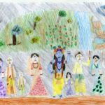 Csendes Tulaszi: Krisna felemeli a Góvardhana-hegyet